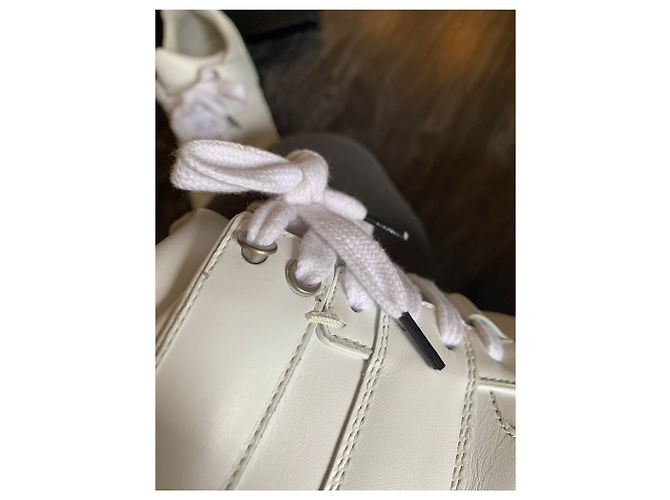 Sneakers Chanel in pelle bianca Bianco - vista 5