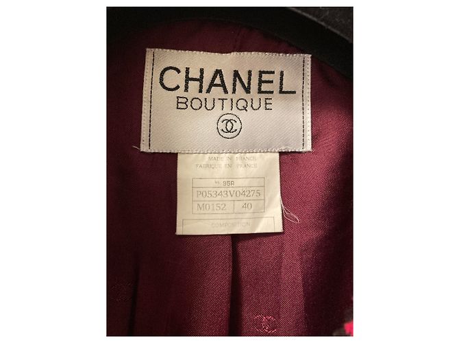 Chaqueta Chanel de lana rosa Fall 1995 - vista 3