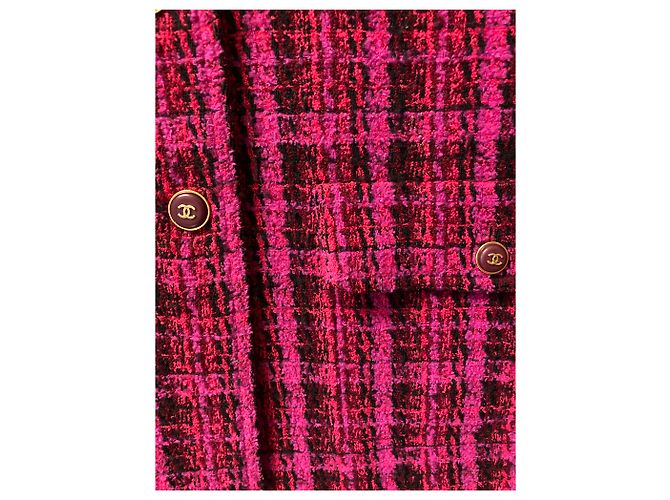 Chaqueta Chanel de lana rosa Fall 1995 - vista 5