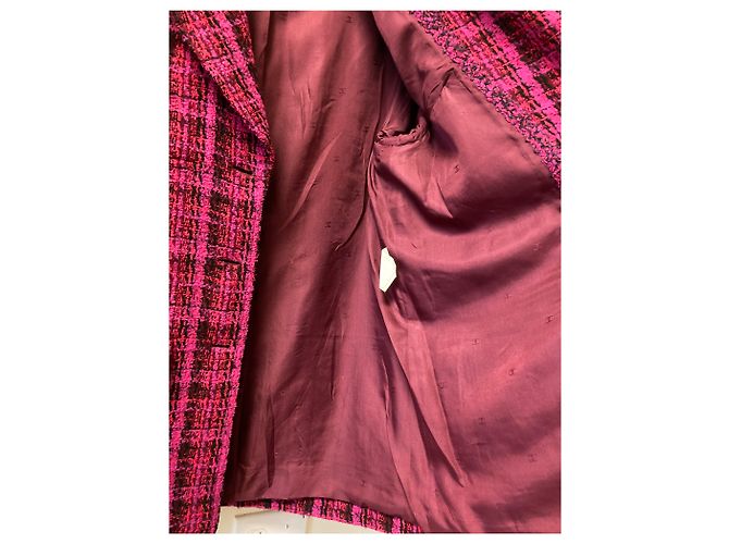 Chaqueta Chanel de lana rosa Fall 1995 - vista 7
