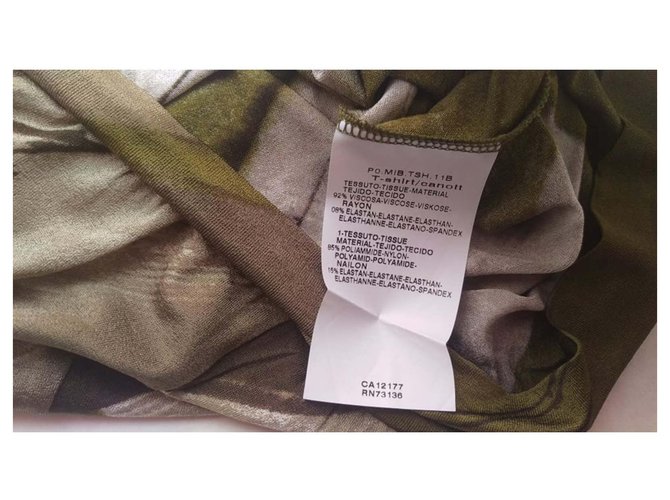 Max Mara Gemusterter Viskosepullover Olivgrün M - Ansicht 4