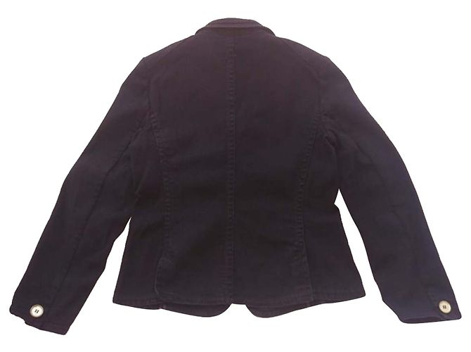 Chaqueta Marella de algodón negra Talla 44 Negro - vista 2