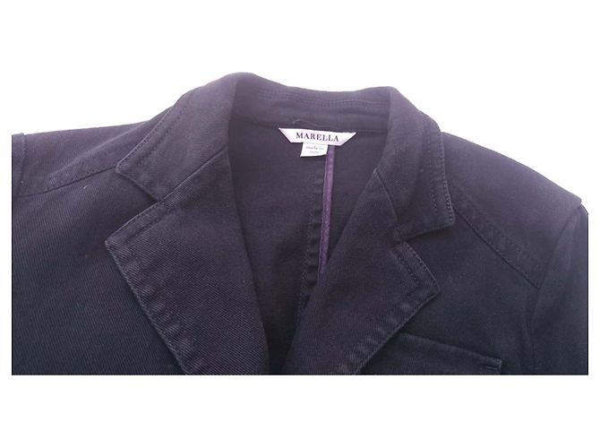 Chaqueta Marella de algodón negra Talla 44 Negro - vista 3