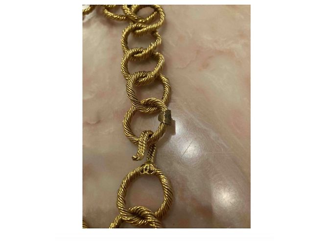 Splendida collezione CHANEL 26 CIRCA 1990 collana girocollo in corda d'oro - vista 5