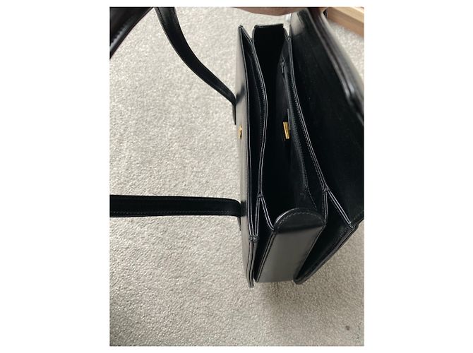 Borsa Gucci in pelle nera con manico in bambù Nero - vista 5