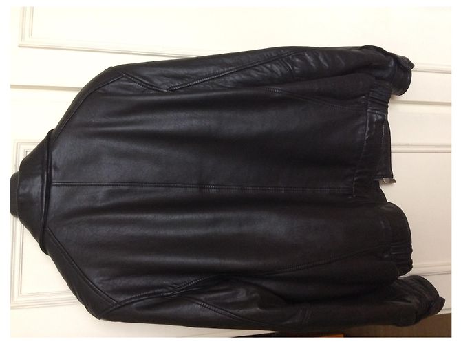 Autre Marque Dockers Premium Lederjacke aus schwarzem Lammleder - Ansicht 2