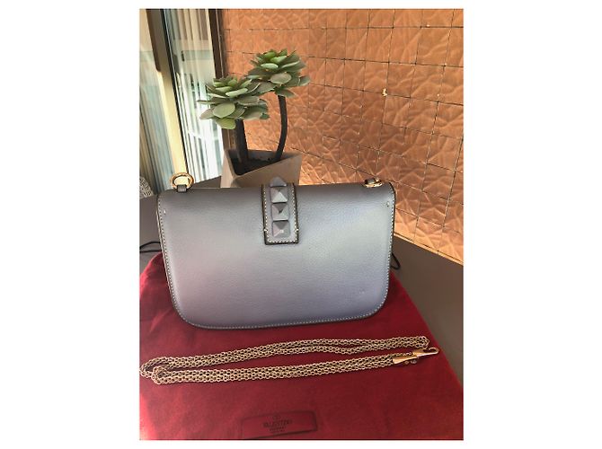 Borsa a mano Valentino Garavani in pelle azzurro chiaro - vista 2