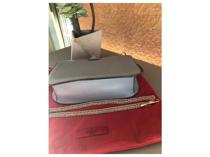 Borsa a mano Valentino Garavani in pelle azzurro chiaro - vista 3