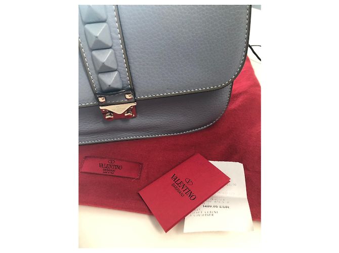Borsa a mano Valentino Garavani in pelle azzurro chiaro - vista 5