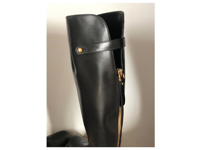 Sergio Rossi Lederreitstiefel Schwarz - Ansicht 11
