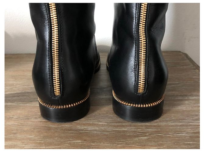 Sergio Rossi Lederreitstiefel Schwarz - Ansicht 2