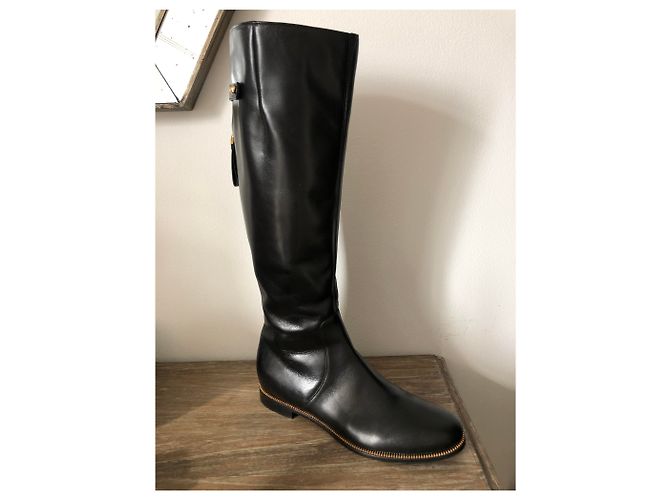 Sergio Rossi Lederreitstiefel Schwarz - Ansicht 4