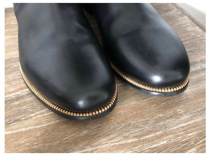 Sergio Rossi Lederreitstiefel Schwarz - Ansicht 6