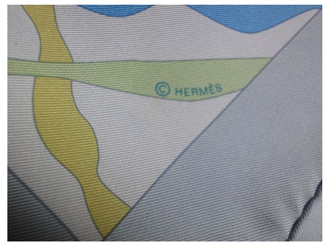 Lenço de seda Hermès Ahead of All 90/90 Multicor - vista 9