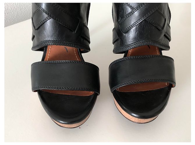 Lanvin Ledersandalen mit hohem Absatz Schwarz - Ansicht 11