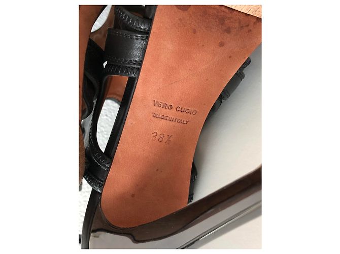 Lanvin Ledersandalen mit hohem Absatz Schwarz - Ansicht 7