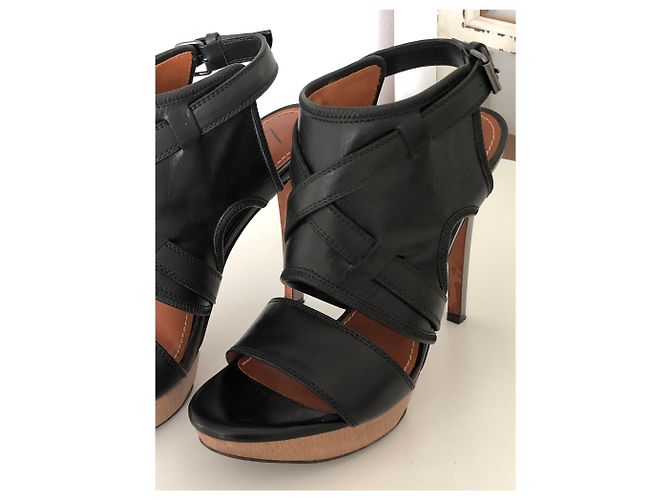 Lanvin Ledersandalen mit hohem Absatz Schwarz - Ansicht 8
