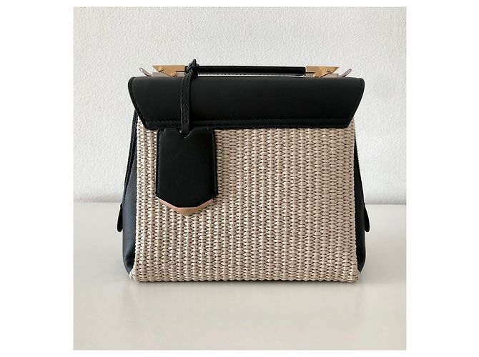 Borsa Balenciaga Le Dix in pelle Nero Beige - vista 2