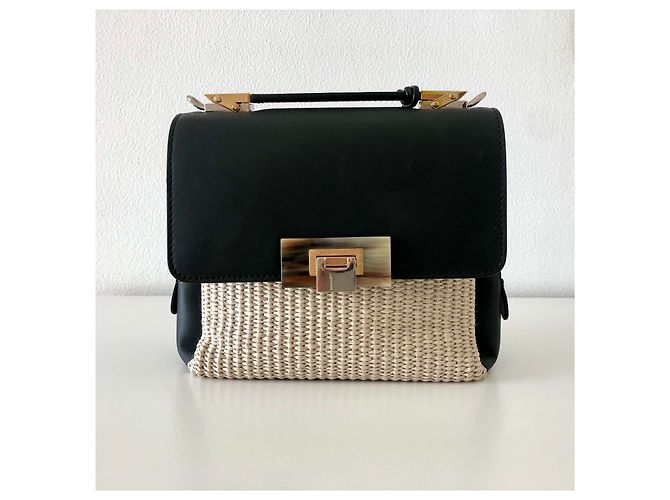 Borsa Balenciaga Le Dix in pelle Nero Beige - vista 3