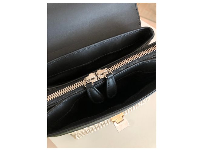 Borsa Balenciaga Le Dix in pelle Nero Beige - vista 7