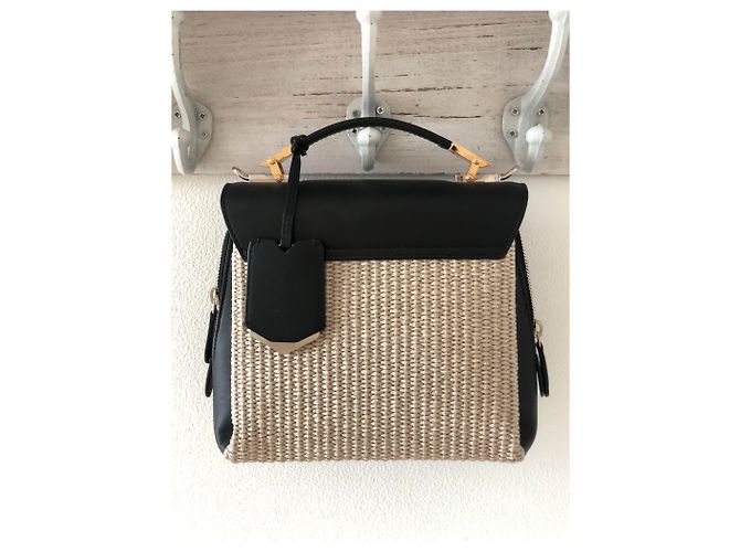 Borsa Balenciaga Le Dix in pelle Nero Beige - vista 9