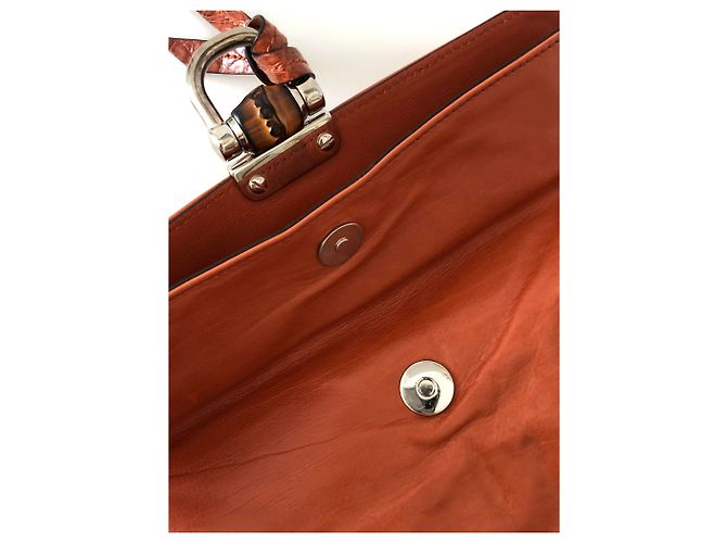 Bamboo Gucci Pochette in pelle di bambù Arancione - vista 11