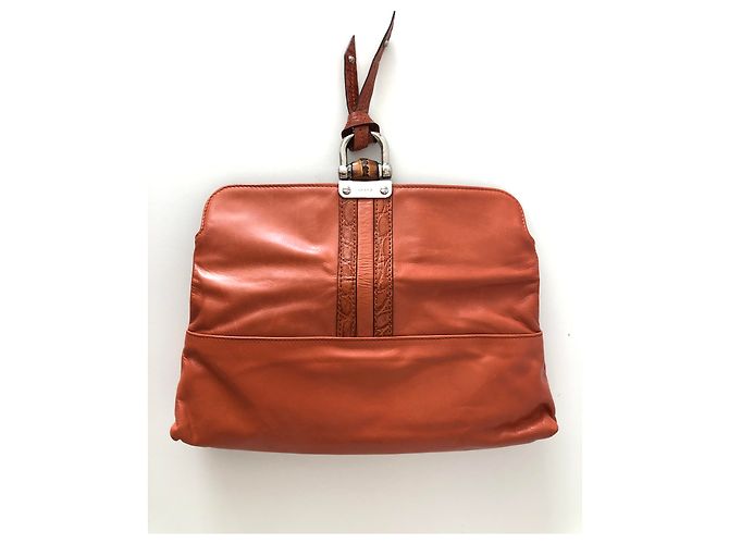 Bamboo Gucci Pochette in pelle di bambù Arancione - vista 4