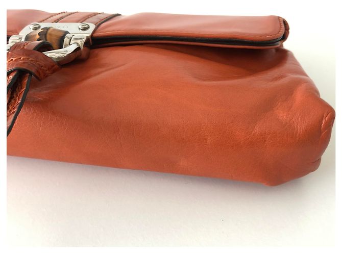 Bamboo Gucci Pochette in pelle di bambù Arancione - vista 5