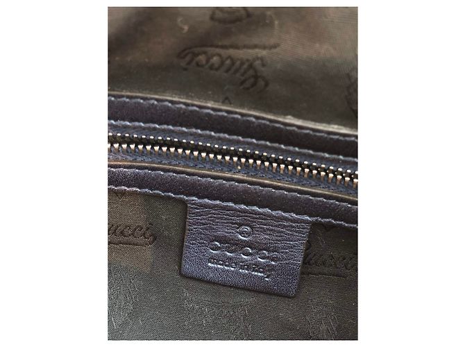 Borsa a tracolla Gucci in pelle blu metallizzato Metallico - vista 4