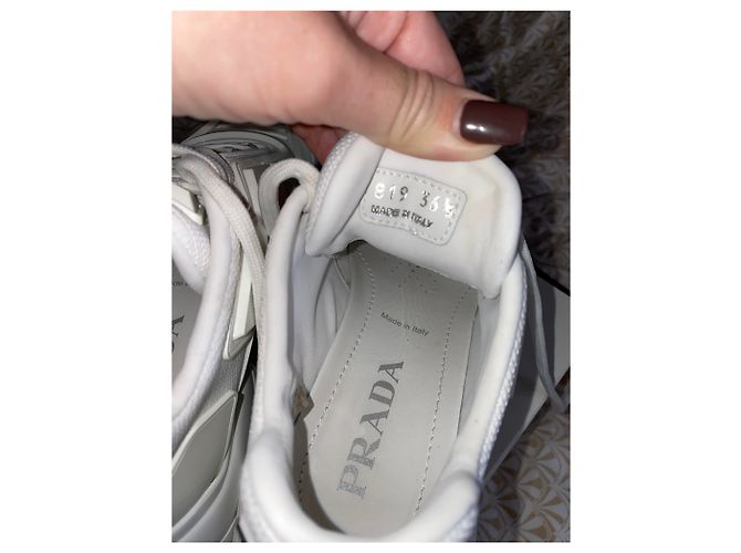 Prada Basket Sneaker Weiß Leder - Ansicht 4