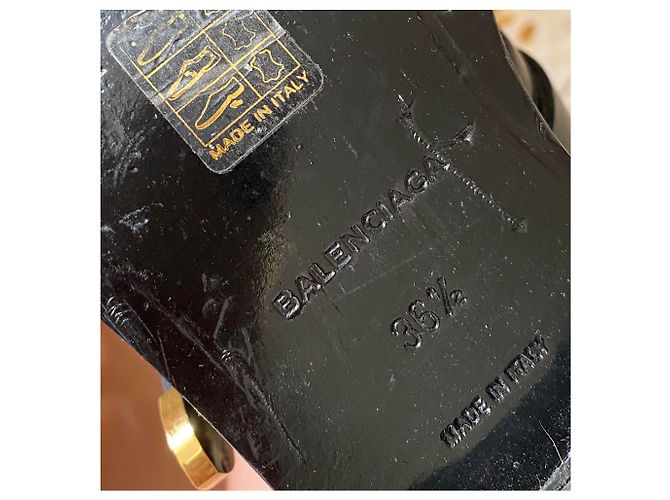 Stivaletti Balenciaga in pelle nera Nero - vista 4
