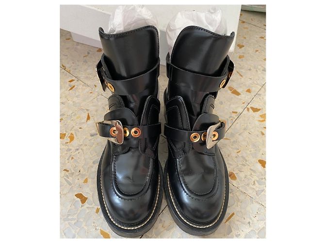 Stivaletti Balenciaga in pelle nera Nero - vista 5