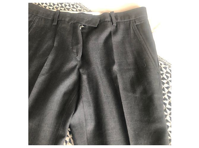 Pantalones Isabel Marant Gris Oscuro de Lana Gris antracita - vista 2