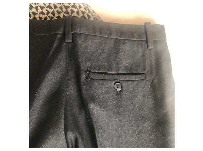 Pantalones Isabel Marant Gris Oscuro de Lana Gris antracita - vista 5