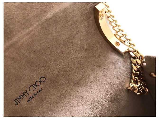 Jimmy Choo Borsa in pelle Lockett D'oro Gold hardware - vista 9