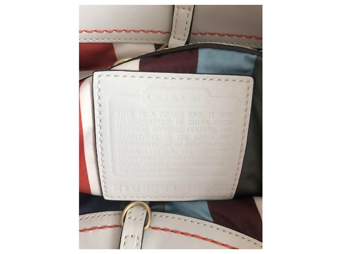 Borsa a tracolla Coach in pelle bianca Bianco - vista 7