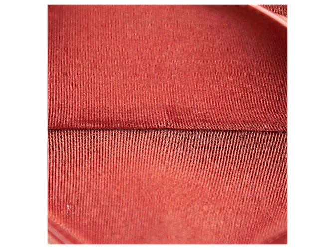 Cartera larga de piel de cordero roja Le Boy de Chanel Burdeos - vista 8