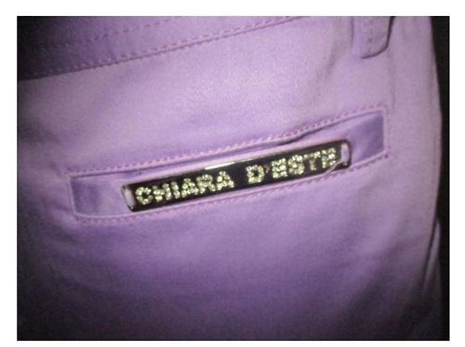 Autre Marque CHIARA D'ESTE Pantalones 7/8 de algodón malva Púrpura - vista 2