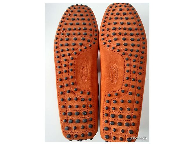 Tod's Gommini Loafer Orange Hirschleder Größe 45 - Ansicht 4