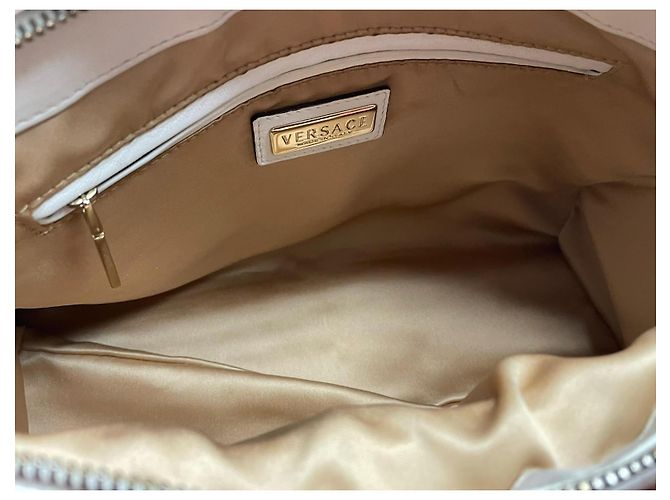 Bolsa Boston Gianni Versace em couro branco acolchoado Dourado - vista 8