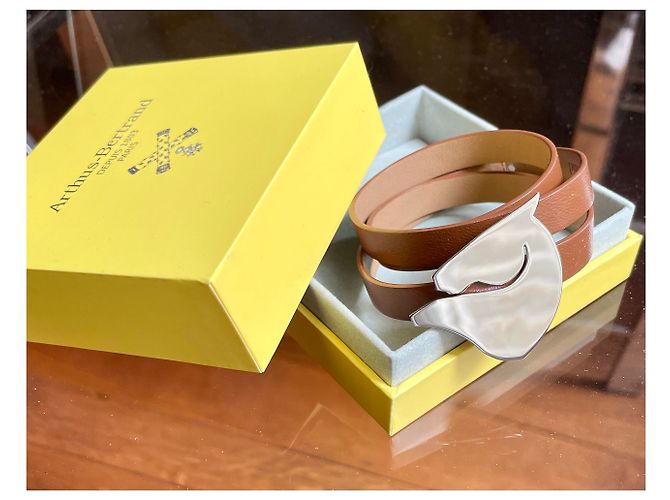 Bracciale Arthus-Bertrand Equus in argento e pelle marrone - vista 2