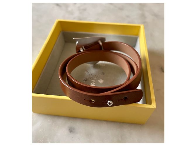 Bracciale Arthus-Bertrand Equus in argento e pelle marrone - vista 3