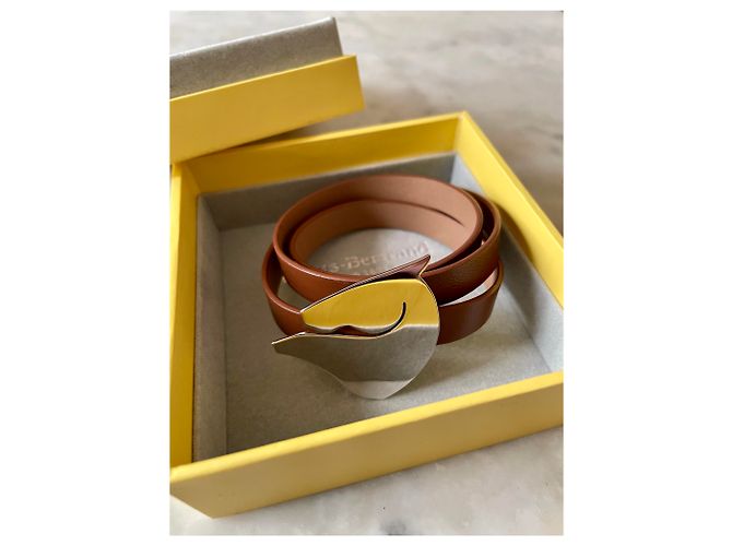 Bracciale Arthus-Bertrand Equus in argento e pelle marrone - vista 7
