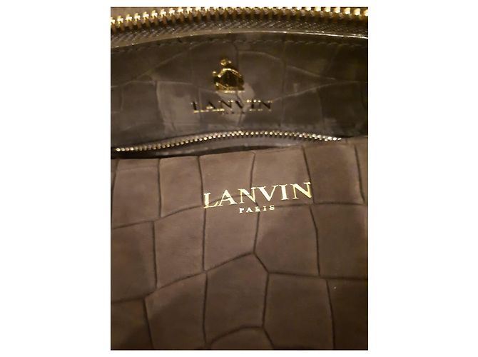 Borsa Lanvin in pelle blu scuro - vista 2