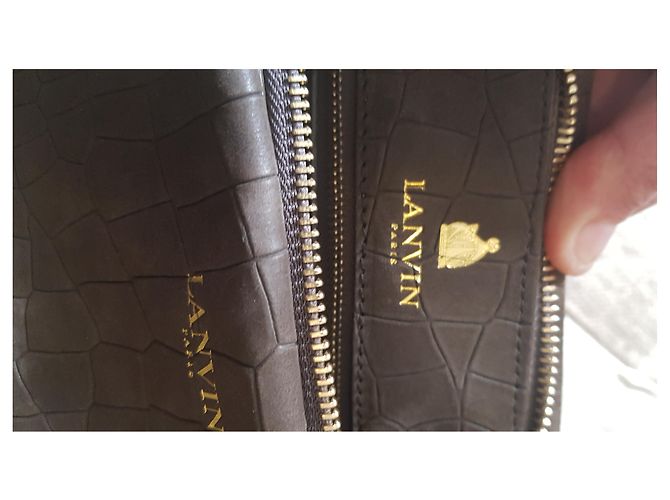 Borsa Lanvin in pelle blu scuro - vista 3