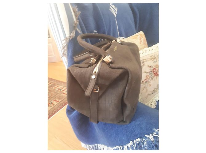 Borsa Lanvin in pelle blu scuro - vista 6
