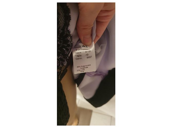 Autre Marque Abito viola in lana e poliammide Porpora - vista 5
