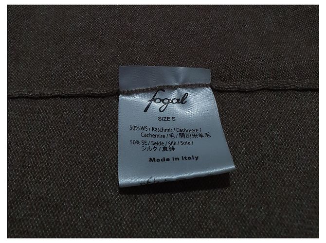 Autre Marque Fogal Oversize Strickjacke lang beige Seide Kaschmir - Ansicht 5