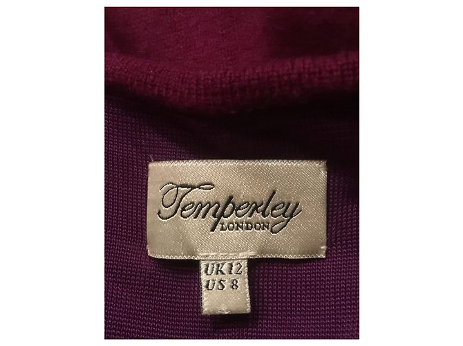 Temperley London Kaschmirkleid Bordeaux Schwarz Weiß Lila - Ansicht 5