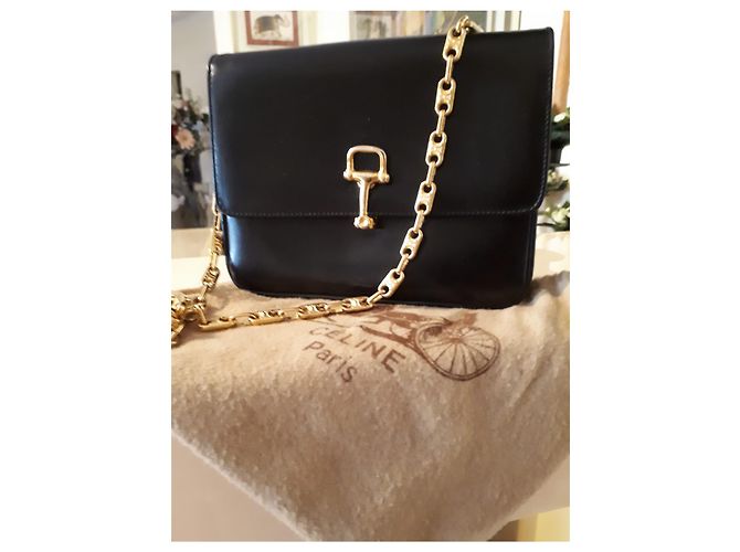 Borsa a mano Céline in pelliccia nera Nero - vista 2